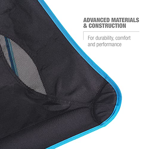 Helinox Beach Chair, 3.18lbs, Lightweight, Lower-Profile, Compact, Collapsible Camping Chair, Black, with Pockets