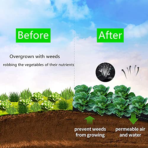 EXTRAEASY 3ft x 100ft Weed Barrier Landscape Fabric Heavy Duty,Premium 3.2oz Ground Cover Weed Block Gardening Mat,Easy Setup & Superior Weed Control