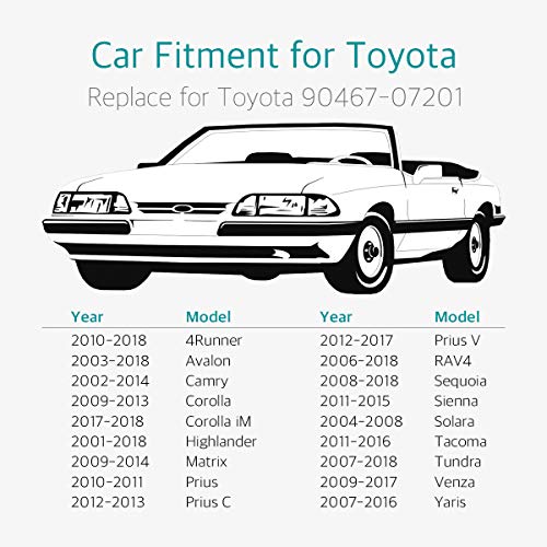 Lantee 10 Pcs Engine Under Cover Push-Type Retainer Clips for Toyota & Lexus 90467-07201