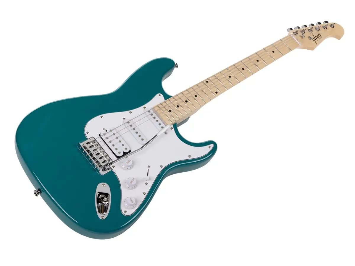 Monoprice 6 String Solid-Body Electric Guitar, Right (610037), Teal