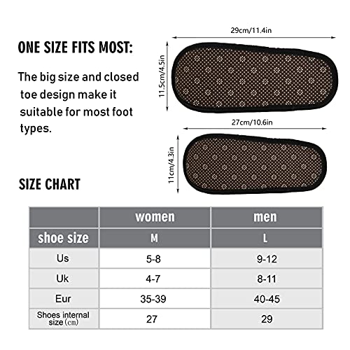 Umidedor Valentines Love Hearts Mens Slippers, Memory Foam Soft Non-Slip Indoor House Slippers Home Shoes For Bedroom Hotel Travel Spa