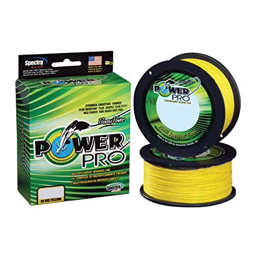 POWER PRO Spectra Fiber Braided Fishing Line, Hi-Vis Yellow, 300YD/30LB