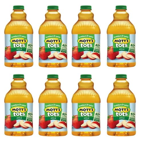 Mott's For Tots Apple, 64 Fl Oz Bottle, Juice With Purified Water, Good Source Of Vitamin C, 40% Less Sugar Than 100% Apple Juice, No Artificial Sweeteners