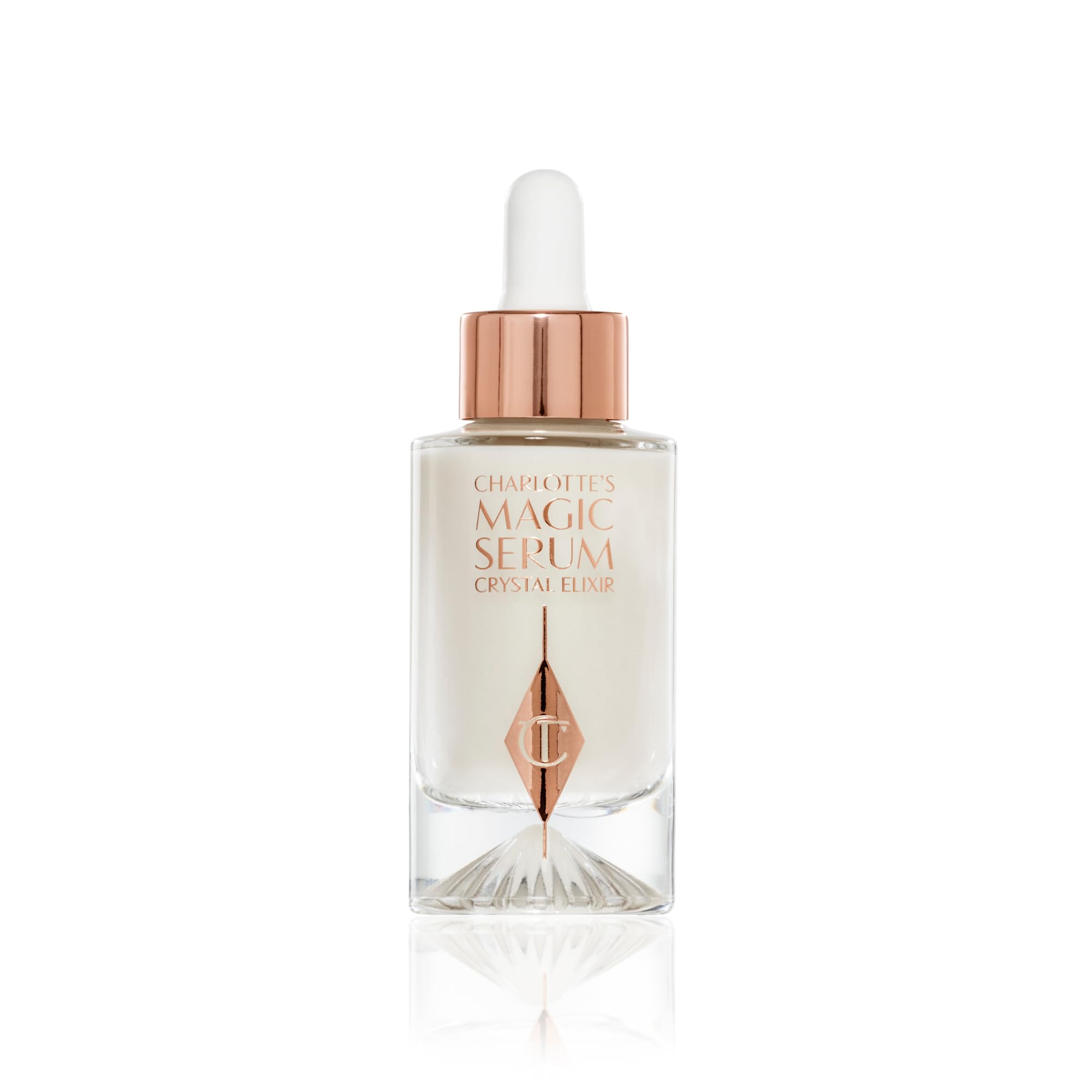 Charlotte Tilbury Magic Face Serum Crystal Elixir - Firming Peptide Serum for Face & Neck - Enriched with Plant Adaptogen Extracts to Help Boost Skin's Barrier Function & Moisture Retention (8ml)