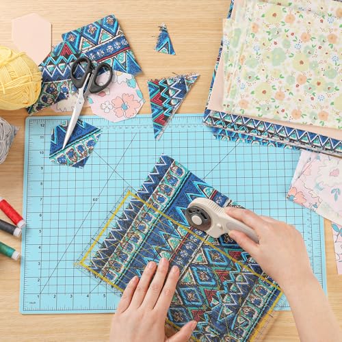 Full 18''x12'' Grid Size Self Healing Cutting Mat, A3 Rotary Cutting Sewing Mat, 5-Ply Double Sided Cutting Board for Craft Sewing Quilting Hobby Fabric Precision Scrapbooking Project, Anthracite Gray