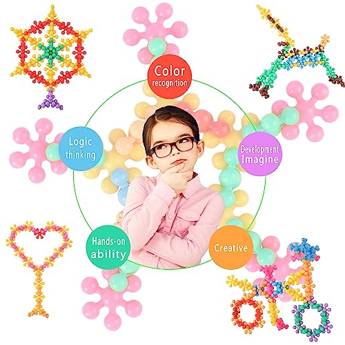 TOMYOU 200 Pieces Building Blocks Kids STEM Toys Educational Discs Sets Interlocking Solid Plastic for Preschool Boys and Girls Aged 3+, Safe Material Creativity