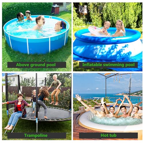 6 Ft Round Pool Cover - Solar Cover for Above Ground Pools with Winch and Cable, Heavy Duty Tear Resistant Solar Swimming Pool Cover, Winter Pool Cover Ideal for Waterproof and Dustproof