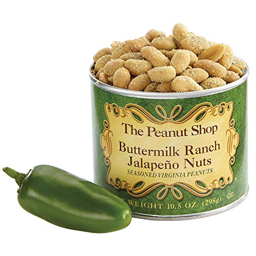The Peanut Shop of Williamsburg Seasoned Virginia Peanuts, Sea Salt & Cracked Pepper Seasoned (32 Ounce Pack of 1) Peanuts No Additives, Nut Snack