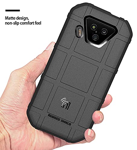 Nakedcellphone Special Ops Series Compatible with Verizon Kyocera DuraForce Ultra 5G UW (E7110) Case, [Black] Tactical Armor Rugged Shield Phone Cover [Anti-Fingerprint, Matte Grip Texture]