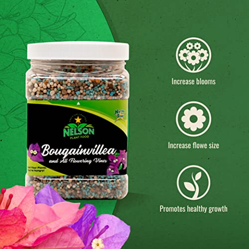 Nelson Plant Food For All Flowering Vines Bougainvillea Trumpet Wisteria Honeysuckles Indoor Outdoor Granular Fertilizer NutriStar 17-7-10 (2 lb)