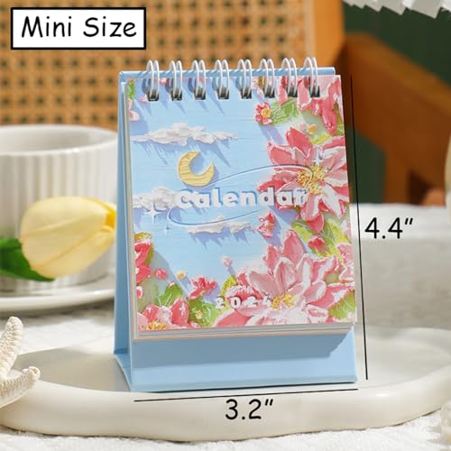 2024 Mini Desk Calendar Monthly Office Home School Decor Calendar 4.4" x 3.2" (Oct. 2023 to Dec. 2024)