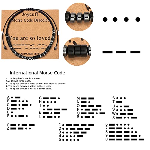 Morse Code Bracelets for Women Teen Girls Inspirational Gifts for Mom Wife Girlfriend Daughter Sister Best Friend Simple Trendy Wrap Bracelet Birthday Jewelry