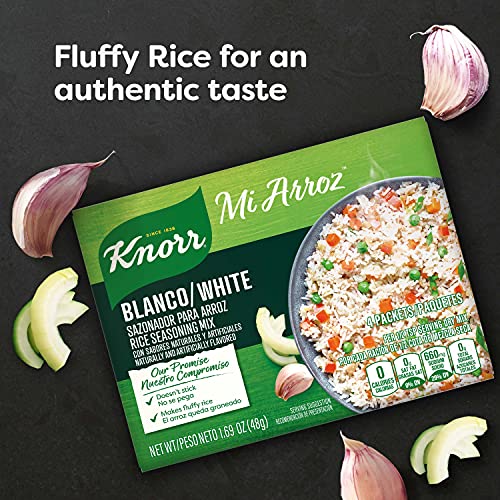 Knorr Mi Arroz Rice Seasoning Mix Add Authentic Flavor To Any Dish White Delicious Homemade Flavor in Our Seasonings 1.69 oz 4 Count, Pack of 12