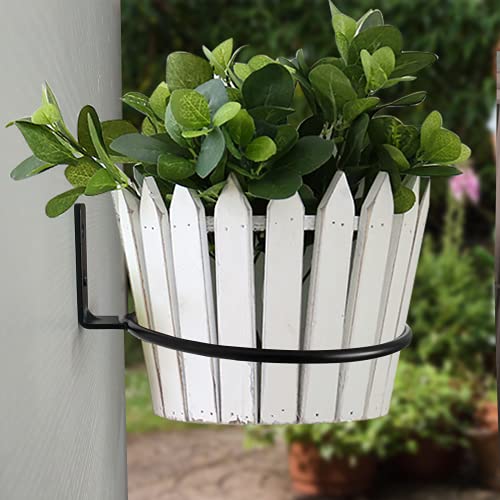 Plant Wall Hanger 4 inch Hanging Plant Stand 6 Pack Metal Planter Hooks Wall Mounted hangers,Flower Plant Pot Holder Ring for Outdoor/Indoor