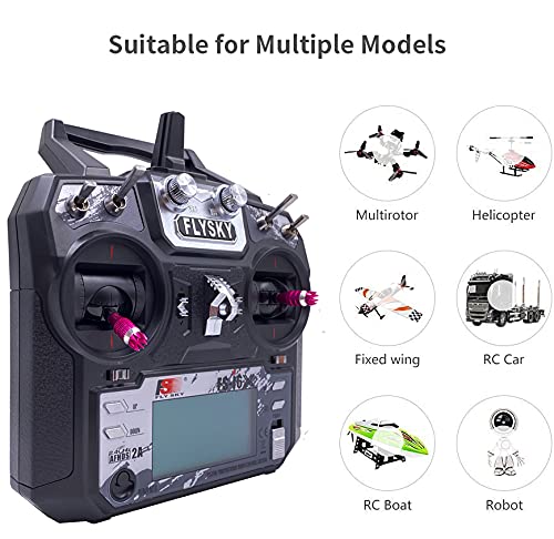 FLYSKY FS-i6X 10CH 2.4GHz RC Transmitter Controller with iA6B Receiver Upgrade Cable for RC Boat Racing Drone