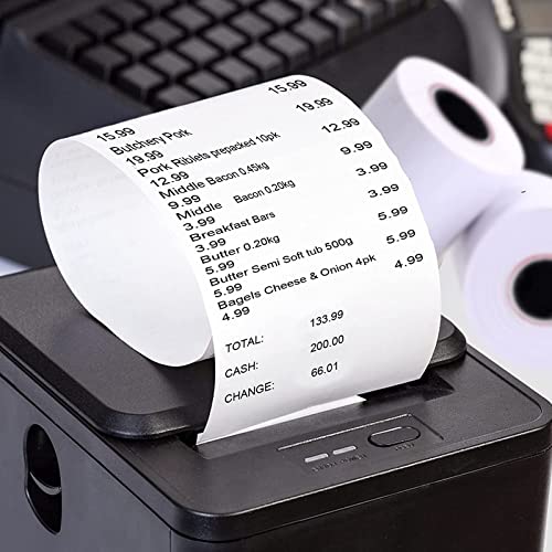 2 1/4'' x 85' Thermal Receipt Paper 10 Rolls, PAPRMA POS Paper Cash Register Paper Rolls, Thermal Paper for Square Terminal Credit Card Machine Verifone VX510 VX570 FD50 T4220