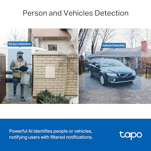 Tapo TP-Link Video Doorbell | Battery or Wired | 180° Ultra-Wide Head-to-Toe View | Ring Call | 2K QHD | Free Package/Person Detection | Local & Cloud Storage | Full Color Night Vision D225