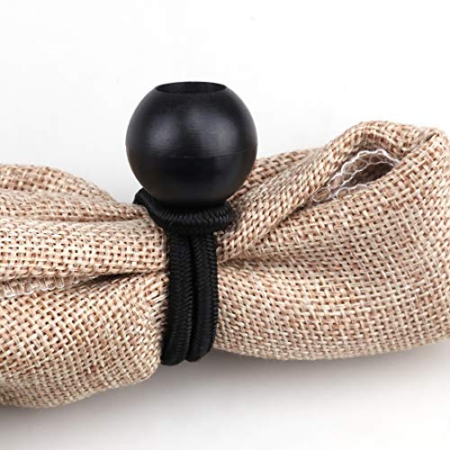AOPRIE 30 Pack Bungee Balls, Black Ball Bungee Heavy Duty Heavyweight 4 inches Tarp Bungee Cords, Weather Resistant Tie Down Strap 4mm Thickness - for Camping, Tents, Cargo, Holding Wire and Hoses