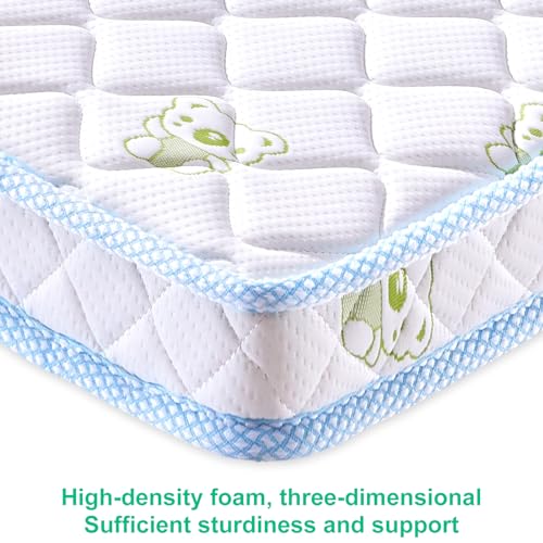 Letmxiu Premium 5" Crib Mattress and Toddler Mattress, Dual-Sided and Firm Toddler Bed Mattress, Hypoallergenic Toddler Mattress for Toddler Bed, Non-Toxic Fits Standard Crib and Toddler Bed