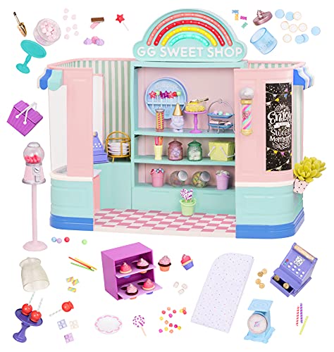 Glitter Girls Sweet Shop Toy Food - Candy Shop Playset With 237 Pieces For 14 Inch Dolls - Pretend Play Toys For 3+ Year Old Girls