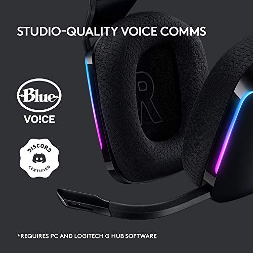 Logitech G733 Lightspeed Wireless Gaming Headset, LightSync RGB with Signature Series Gift Bundle