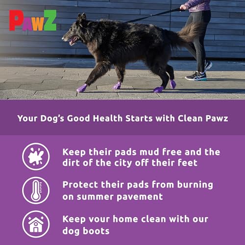 Pawz Dog Boots Pawz Protective Dog Boots To 4 Inch Large Purple - 12 Count