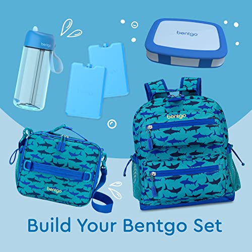 Bentgo Kids Bento-Style 5-Compartment Leak-Proof Lunch Box - Ideal Portion Sizes for Ages 3 to 7 - Durable, Drop-Proof, Dishwasher Safe, BPA-Free, & Made with Food-Safe Materials (Blue)