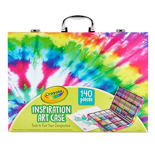 Crayola Inspiration Art Case Coloring Set - Space (140ct), Art Kit For Kids, Toys for Girls & Boys, Art Set, Holiday Gift for Kids [Amazon Exclusive]