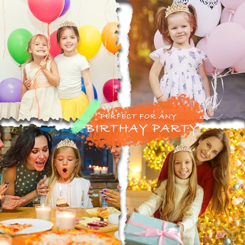 Tiaras for Girls Gold Headband Crowns and Princess Tiaras for Little GIrls Birthday Pageant Cosplay Prom Princess Gold Crown Decorations