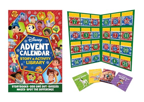 Disney: 5-in-1 Advent Calendar: Story & Activity Library with 24 Books to Open Every Day Leading Up to Christmas