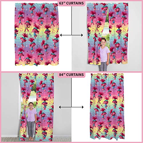 Franco Kids Room Window Curtains Drapes Set, 82 in x 63 in, Animal Crossing