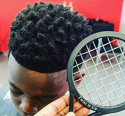 Twist It Up Comb - As Seen on Shark Tank - Alternative to Hair Sponges for Black Men's Curly Hair, Tennis Racket-Style Hair Twisting Tool (Green)