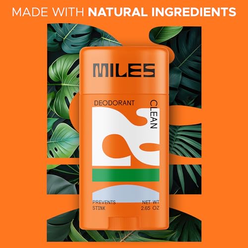 Miles Kids Deodorant for Boys and Girls - Aluminum Free Deodorant for Kids and Teens, Natural, Hypoallergenic, Made in USA - Clean Scent, 1-Pack