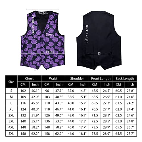 Barry.Wang Mens Red Vest Plaid Formal/Leisure V-neck 2 Pockets Slim Fit Waistcoat for Party