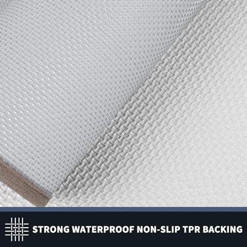 PURRUGS Dirt Trapper Door Mat 20" x 32", Non-Slip/Skid Machine Washable Entryway Rug, Shoes Scraper, Area Rug, Super Absorbent Welcome Mat for Muddy Wet Shoes and Paws, Beige & Grayish Brown