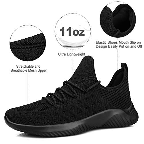 Feethit Womens Slip On Walking Shoes Non Slip Running Shoes Breathable Workout Shoes Lightweight Gym Sneakers Sandy Size 11