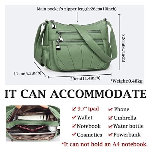 Crossbody Purse for Women Ladies Soft PU Leather Shoulder Bag Medium Roomy Handbag Fashion Tote Top Handle Satchel