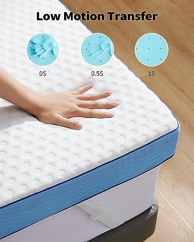 PERLECARE 3 Inch Firm Mattress Topper Twin Size, Cooling Gel-Infused Memory Foam Bed Topper for Pain Relief, High-Density Mattress Pad with Removable Soft Cover, CertiPUR-US Certified