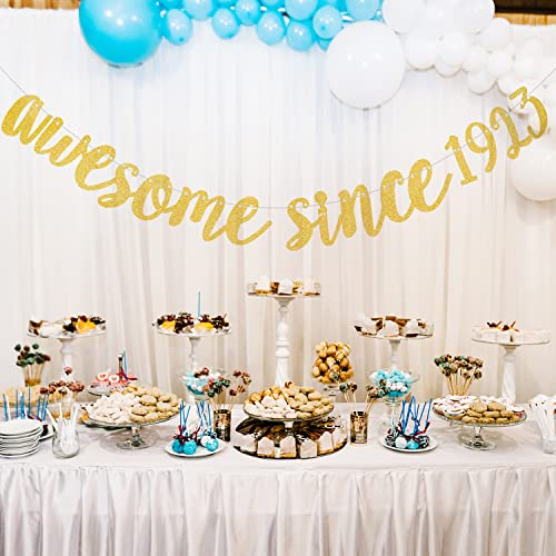 Awesome Since 1994 Banner Pre-strung Happy 30th Birthday Banner Gold Glittery 30 Thirty Years Old Birthday Party Decorations for Men Women