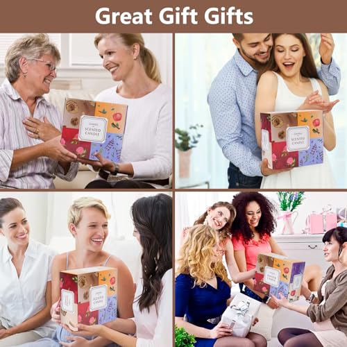 Christmas Gifts For Women, Wedding Anniversary Day Gifts Premium 30OZ 4Pack Scented Candles With Essencial Oil Birthday Valentine Mother's Day Gifts for Women Her Friendship Fragrance Funny Gift Ideas