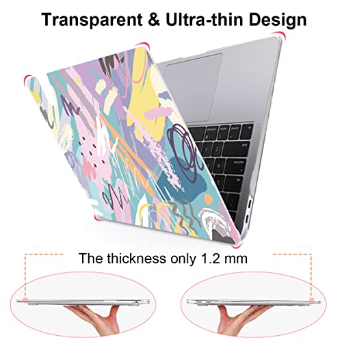 LCMOCICO for MacBook Pro 13 Inch Case 2022 2021 2020 A2338 M2 M1 A2251 A2289 Touch Bar & Touch ID, Crystal Black Printed Pattern Plastic Hard Case Keyboard Cover Screen Protector, Gold Black Flower