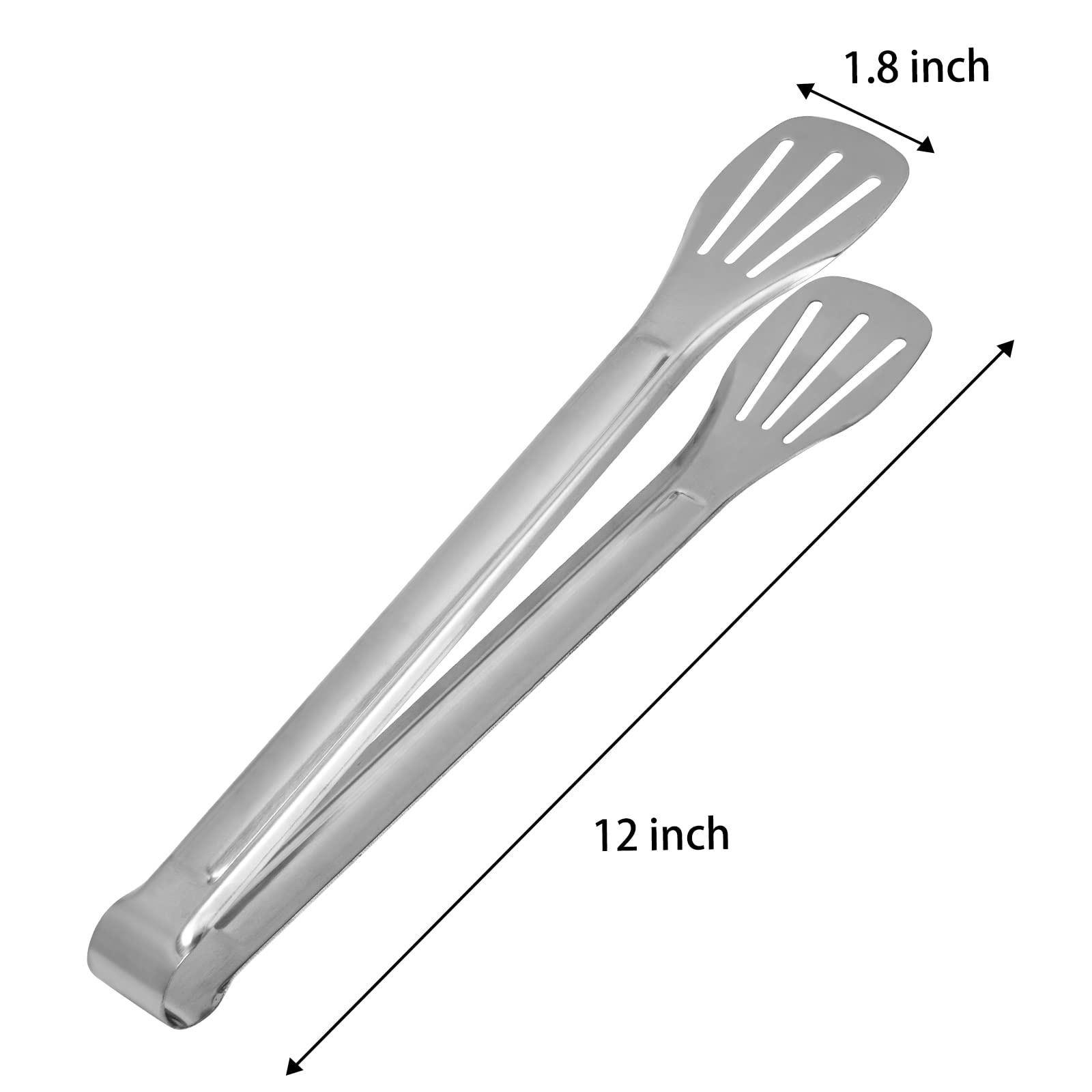 Serving Tongs Kitchen Tongs,Buffet Tongs, Stainless Steel Food Tong Serving Tong,small tongs 6 Pack (12 Inch)