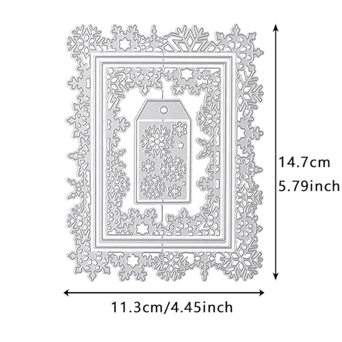 FAWENUCY Scrapbooking Die-Cuts, Christmas Metal Cutting Dies for Card Making, Paper Craft Punch Template, Background Embossing Stencils, DIY Album Décor (Home-10.1x3.9cm)