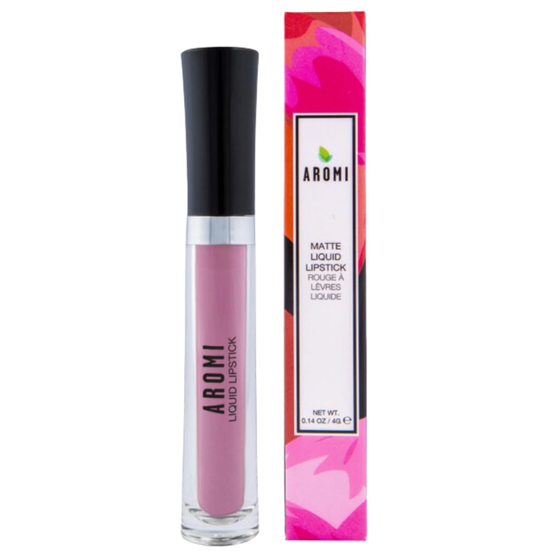 Aromi Matte Liquid Lipstick | Light, Baby Pink Lip Color with Blue Undertones, Long-lasting, Vegan, Cruelty-free, Smudge Proof, Waterproof (Ballet Slipper)