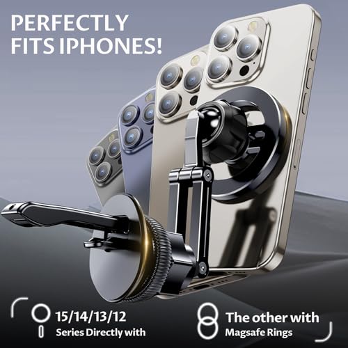 OATSBASF Car Phone Holder Mount 2023 Upgrade Gravity Car Phone Mount, Hands Free Phone Holder, Gravity Air Vent Car Mount, Suitable for Mobile Phones Under 7 inches (X01)