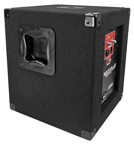 Rockville RBG10S Powered PA Subwoofer, Compact, 10", 1200W, Deep Bass, Variable Crossover, Built-in Limiter, Pole Mount, Perfect for DJ, House Parties