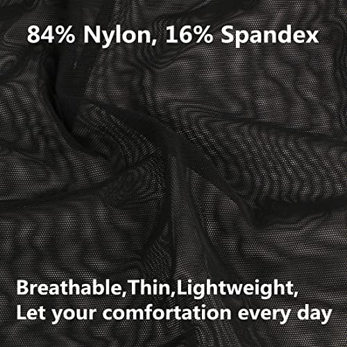 ZONBAILON Large Split Sides Men's Boxers Shorts Mesh Underwear See-Through Black Size M