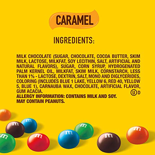 M&M'S Caramel Milk Chocolate Candy Bulk Pack, Party Size, 34 oz Bag