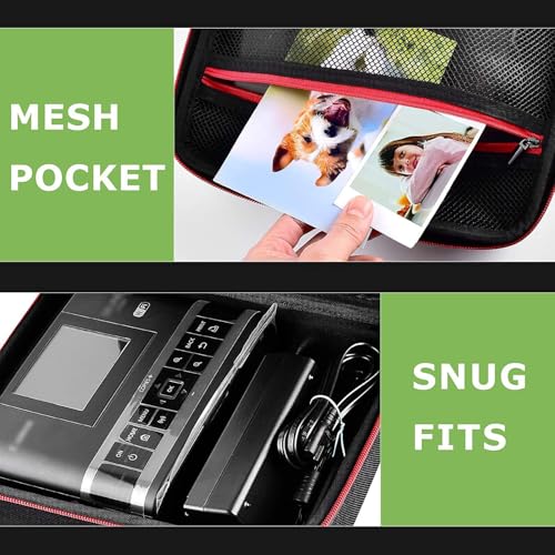 ALKOO Case Compatible with Canon SELPHY CP1500/CP1300/ CP1200 Wireless Compact Photo Printer and Color Ink and Paper Set/Battery- Organizer Storage Bag Only (Black)