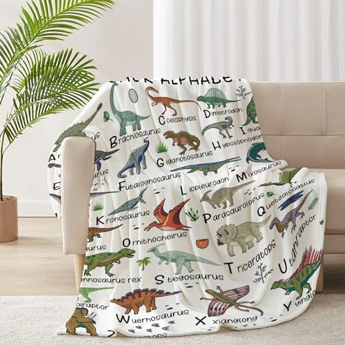Just A Girl Who Loves Dinosaurs4 Blanket for Teen Cute Dinosaur Throw Blanket Gifts for Girls Boys Soft Throws Blankets All Seasons 50×60 Inches for Bed Office